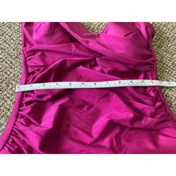 DKNY One Piece Womens Size Medium Swimsuit Padded Pink New With Tags - Picture 6 of 13